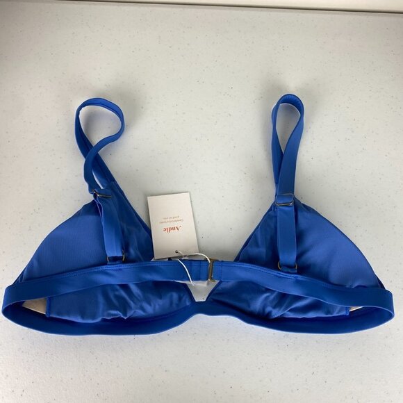 Andie Swim The Caicos Top Bikini Blue Womens Large Cami Triangle - Picture 3 of 4